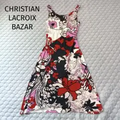 CHRISTIAN LACROIX BAZARl ノースリーブロングワンピース