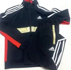 adidas ジャージセット ネイビー/レッド150
