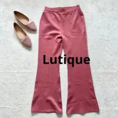 【ルティーク】 L カジュアルパンツ フレアパンツ ピンク