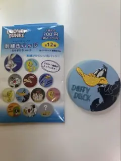 ルーニーテューンズ ダフィーダッグ トレーディング刺繍缶バッジ