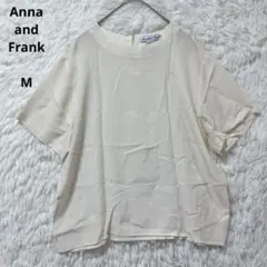 【訳あり】Anna and Frank 半袖ブラウス シルク100% M