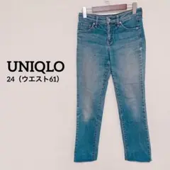 ユニクロ デニム　ジーンズ スリムフィット　テーパードパンツ　M