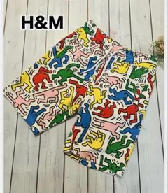 H&M × キースヘリングスウェットハーフパンツ XS メンズ ショートパンツ