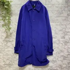メンズ　YEVS ブルー　ロングコート　Sサイズ