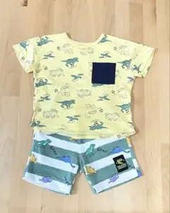 キッズ服 100cm 上下セット 恐竜 半袖 短パン 半ズボン