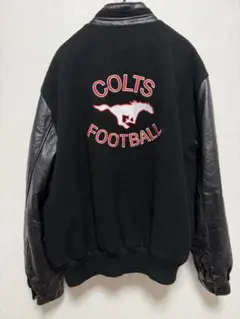 COLTS フットボール　スタジャン　レザー　ジャケット　アメフト