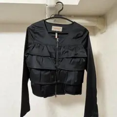 【美品】プロポーション ボディ ドレッシング フリルブルゾン 黒 サイズ2