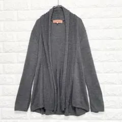 スーナウーナ カーディガン ニット ウエストリボン 日本製 羽織 P0832