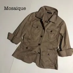 Mosaique シャツジャケット　カーキ 薄手A363 M