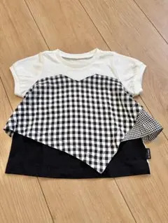 COMME CA ISM チェック柄Tシャツ 90cm