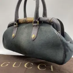 美品 希少 グッチ ハンドバッグ ハラコ バンブー 毛皮 ワンショルダー