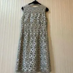 KIYOKO TAKASE 総レース グレー ワンピース M