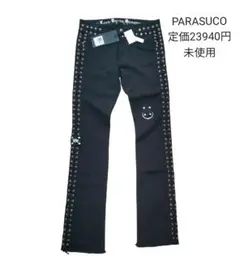 未使用 Parasuco パラスコ ダメージ加工 パンツ ブラック サイズ27