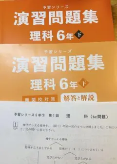 四谷大塚　予習シリーズ　演習問題集　理科　6年 下　難関校対策　週テスト付き