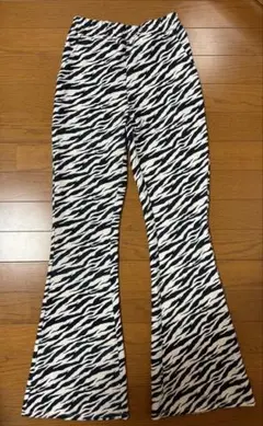 ゼブラ柄 フレアパンツ Sサイズ