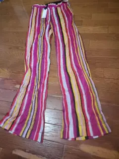 PINKO ストライプ ワイドパンツ