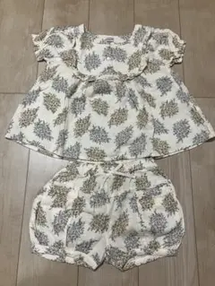 【新品未使用】バースデイ　tete a tete花柄セットアップ　120cm