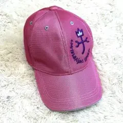 CASTELBAJAC SPORT ゴルフキャップ　紫刺繍ロゴ帽子　ピンク
