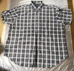 美良品　Ralph Lauren 半袖シャツ 2X ネイビー系 チェック柄