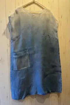【新品、珍品】ハンドメイド 蚊帳のチュニック　FreeSize