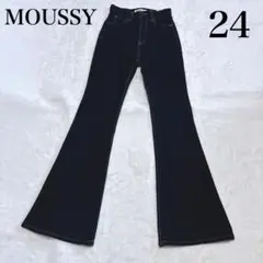 MOUSSY マウジー　HW Rebirth FLARE デニム　濃紺　24
