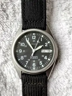 完動美品 SEIKO ボーイズミリタリー 7S26-00D0 裏スケ 黒文字盤 SEIKO - 完動 SEIKO ボーイズミリタリー ② 裏スケ7S26-00D0