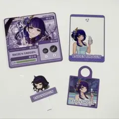 原神 雷電将軍 韓国PC クリアカード コースター 4点set