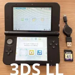 3DS LL レッド×ブラック ニンテンドー 動作確認済 SDカード付