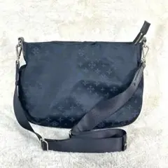 【RUSSET】ラシット ネイビー ショルダーバッグ モノグラム ジャガード織