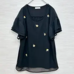 美品★DRESKIP ドレスキップ　刺繍　チュール　ワールド　綿混　迅速配送