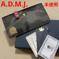 未使用 ADMJ アクセソワ SLIM WALLET 迷彩 薄型 ギャラ箱付