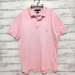 希少カラーTOMMY HILFIGER ポロシャツ L ピンク ヴィンテージ感