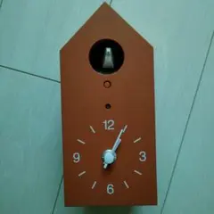 【超美品】無印良品　鳩時計テラコッタ色限定品　 置時計