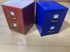 値下げしました　レトロ風メタル製 卓上名刺 カードキャビネット