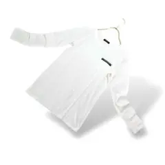 美品❗️綿100%❗️【コムサイズム】長袖Tシャツ 銀色ビジュー内ポケット付 M
