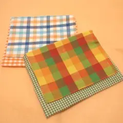 移動ポケット　ハンドメイド　2個セット　女の子　男の子　チェック