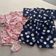 兄妹　甚平　95 & 80 セット
