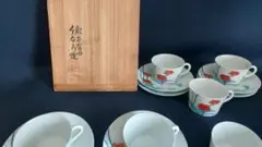 有田焼　人間国宝十二代今泉今右衛門カップ&ソーサー　6客