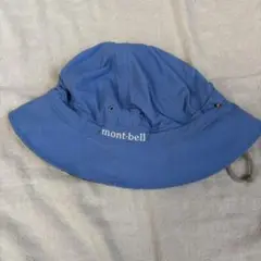 mont-bell キッズ ハット 青 チェック柄