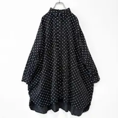 美品 ichi コールドットオーバーサイズシャツ ドルマン ビッグシルエット 黒