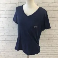 8.2 h556 ビラボン 半袖Tシャツ ネイビー M Vネック