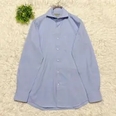 【アデイインザライフ】 メンズシャツ 長袖シャツ M-L ライトブルー シンプル