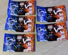 ファイターズ　広島東洋カープ　セ・パ交流戦　限定ステッカー　5枚セット