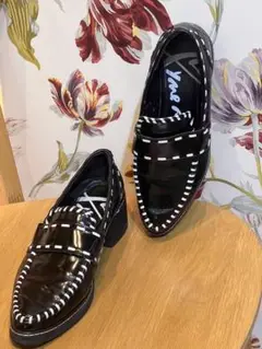 【美品】ミハラヤスヒロ 24.5 ローファー 革靴 スタッズ フリンジ 美品】ミハラヤスヒロ 24.5 ローファー 革靴 スタッズ フリンジ