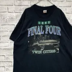 USA製90sヴィンテージTシャツ！シングルステッチ　ブラック半袖古着2XL 1