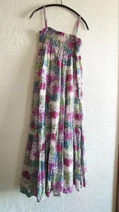 【美品】ナチュラルビューティーベーシック キャミ ワンピース ロング M