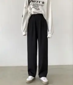 ハイウエストワイドスラックス