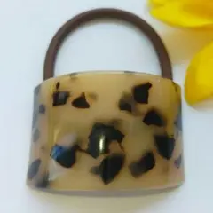 薄いべっ甲風ヘアゴム　5.2cm/3.2cm　アセテート　髪飾り　NO.59