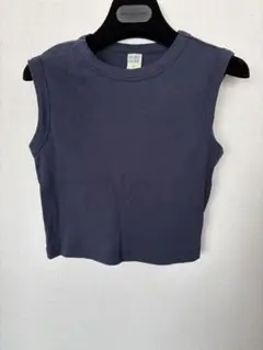 flore flore esme クロップド　タンクトップ　XS ネイビー