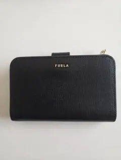 FURLA 黒 二つ折り財布 合成皮革